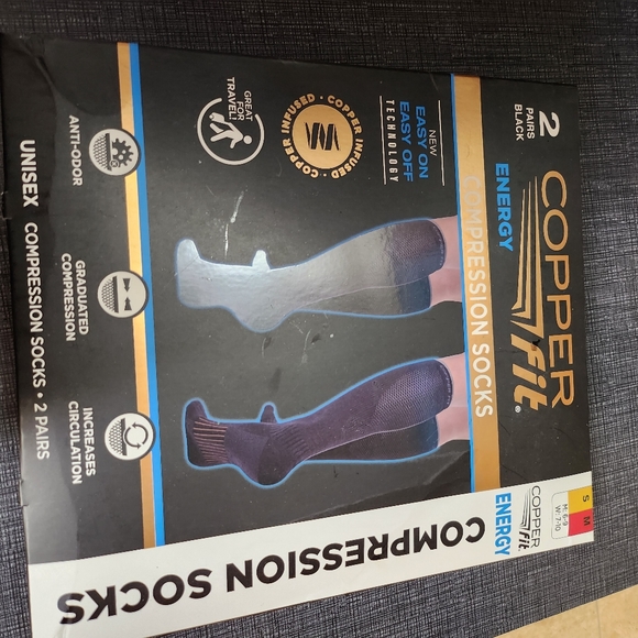 Copper Fit compression socks Fit 2 pairs black unisex - Picture 5 of 5